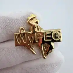 Wyoming WyPEC Bucking Horse With Cowboy Tie Tack Pin