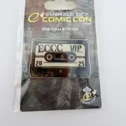 2025 ECCC Emerald City Comic Con VIP Cassette Tape Lapel Pin