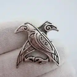 Crossed Raven Birds Lapel Hat Pin