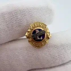 Lions Club International Treasurer Pin - 1/10 10K GF by Leavens