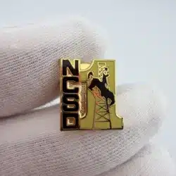 Unknown NCSD #1 Tie Tack Pin with Cowboy and Tower