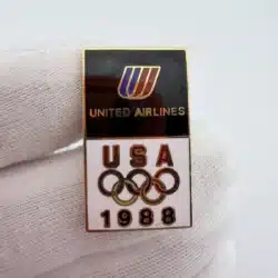 1988 United Airlines USA Olympics Pin - Tulip Logo