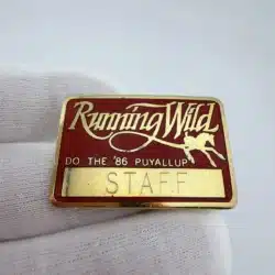 1986 Puyallup Fair Running Wild Staff Pin Brooch