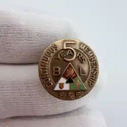 B of LF&E Brotherhood of Locomotive Firemen and Enginemen 5 Year Screwback Pin