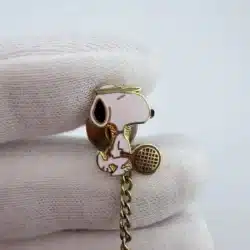 Peanuts Snoopy Tennis Player Tie Tack Pin - Aviva United Features