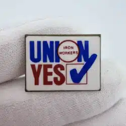 Vintage Iron Workers Union Yes Pin