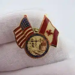 IW Iron Workers United States x Canada Flag Pin