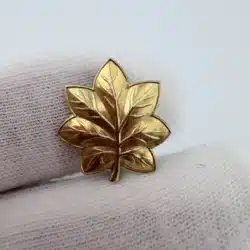 US Military Gold Leaf Rank Insignia Pin Brooch - 1/20 10K GF by LGB