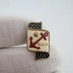 Vintage Navy Relief Society Screwback Pin - Sterling