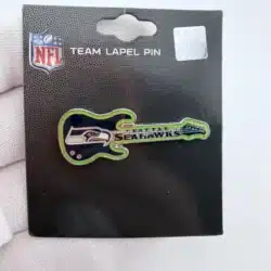 Seattle Seahawks Guitar Shaped Lapel Hat Pin - 2016 PSG
