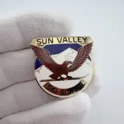 Vintage Sun Valley Idaho Ski School Pin Brooch