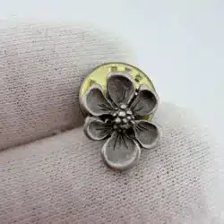 Blooming Flower and Pedals Pin by JJ Jonette Jewelry