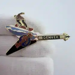 Hard Rock Cafe Denver Snowboarding Flying V Guitar Pin