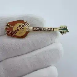 Hard Rock Cafe Amsterdam Tulip Flower Guitar Pin