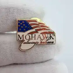 Mohawk Always Believe American Flag Lapel Pin