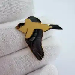 WM Spear Soaring American Goldfinch Bird Pin Brooch