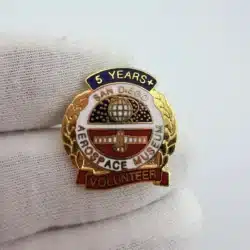 San Diego Aerospace Museum 5 Years Volunteer Pin