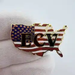 ECV E Clampus Vitus United States American Flag Lapel Pin