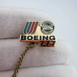 Boeing 777 United Airlines Tulip Pratt & Whitney Tie Tack Pin