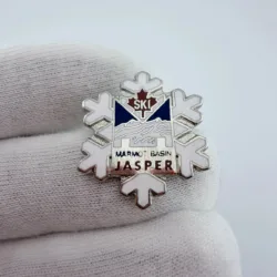 Ski Marmot Basin Jasper Snowflake Lapel Pin