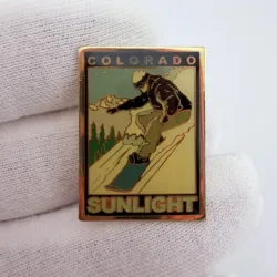 Sunlight Mountain Resort Colorado Snowboarding Pin