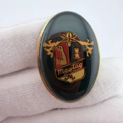 Maytag Brand Crest Lapel Hat Pin