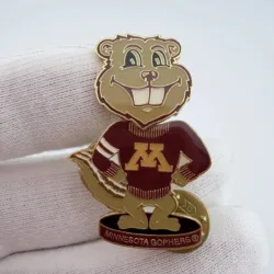 University Of Minnesota Golden Gophers Mascot Bobble Style Pin
