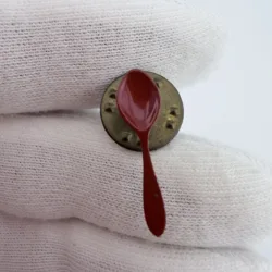 Tiny Red Spoon Lapel Pin - Dairy Queen?