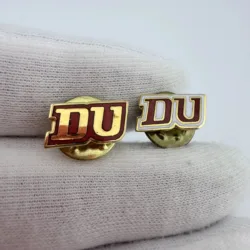 University Of Denver Pioneers DU Text Logo Pins - Tiny Pins