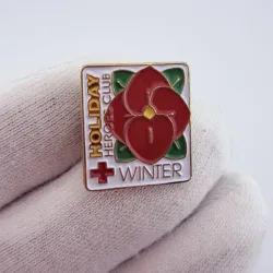 ARC American Red Cross Holiday Heroes Winter Flower Pin