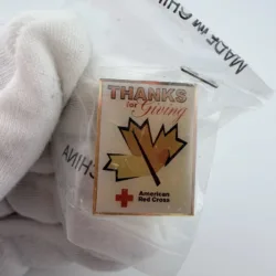 ARC American Red Cross Thanks For Giving Leaf Pin