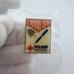 ARC American Red Cross Holiday Heroes Labor Day Shovel and Pen Pin