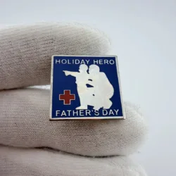 ARC American Red Cross Holiday Heroes Father's Day Silhouette Pin