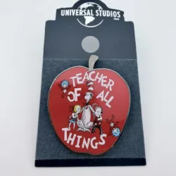 Dr. Seuss Teacher of All Things Red Apple Pin - Universal Studios