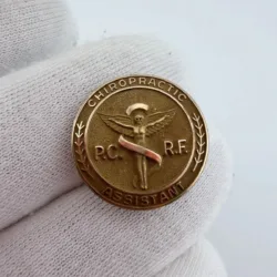 Chiropractic Assistant Pin Brooch - P.C R.F. Gold Fill