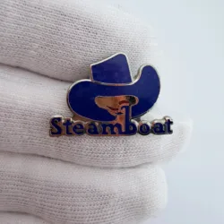 Steamboat Ski Resort Cowboy Hat Pin Brooch