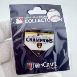Milwaukee Brewers 2024 NL Central Champions Homeplate Lapel Pin