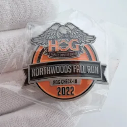 HOG Harley Davidson Owners Group 2022 Northwoods Fall Run Check-In Pin