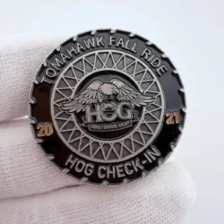 HOG Harley Davidson Owners Group 2021 Tomahawk Fall Ride Check-In Pin