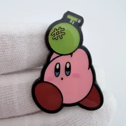 Kirby With Green Bomb Pin - Nintendo / HAL