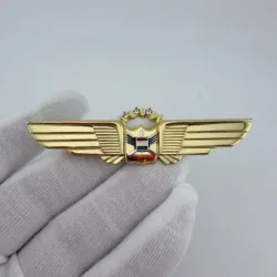 United Airlines Pilot Wings with 3 Stones - 20 - 24 Years - Vintage & Obsolete