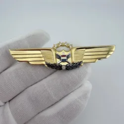 United Airlines Flight Officer Pilot Wings with 5 Stones - Vintage & Obsolete