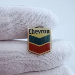 Vintage Chevron Corporation Logo Lapel Pin
