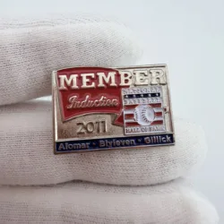 2011 Baseball Hall of Fame Member Induction Pin - Alomar, Blyleven, and Gillick