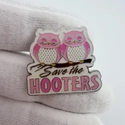 Save The Hooters Lapel Pin - Breast Cancer Awareness by PinMart