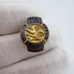 NRA National Rifle Association Of America Life Member Pin - 1/20 10K G