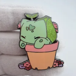 Poki Monster Pins: Plant Bulb Sleep by Goozee Pins - Bulbasaur Fan Art