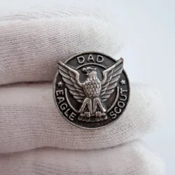 Vintage BSA Boy Scouts Of America Eagle Scouts Dad Tie-Tac Pin - Sterling SIlver