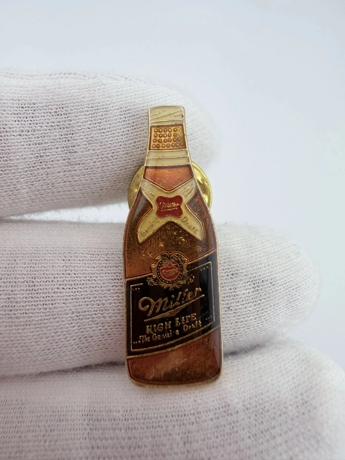 Miller High Life The Genuine Draft Bottle Lapel Pin by JG&A