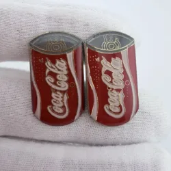 2 Vintage Coca-Cola Can Lapel Pins